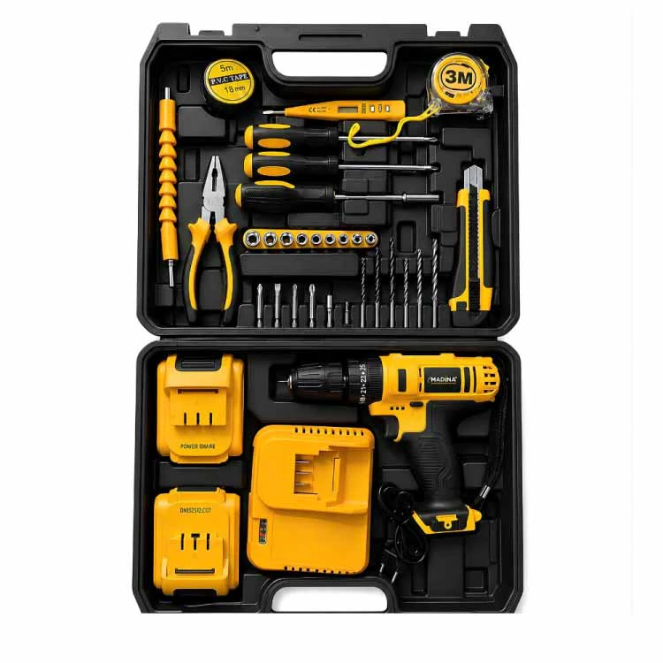 34 pc Toolset & Cordless Electric Drill